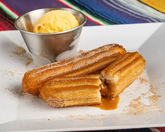 Churros with Ice Cream, Desserts at Autentica Taqueria, Miami